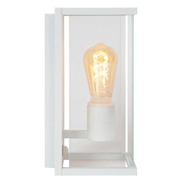 Lucide Lucide CLAIRE - Wandlamp Binnen/Buiten - 1xE27 - IP54 - Beweging & Dag/nacht Sensor - Wit