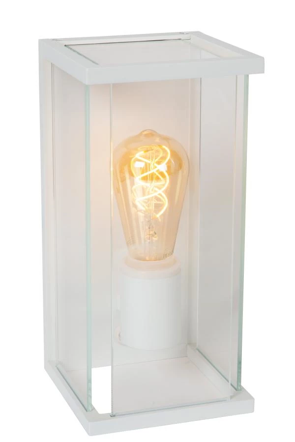 lucide Lucide CLAIRE - Wandlamp Binnen/Buiten - 1xE27 - IP54 - Beweging & dag/nacht sensor - Wit