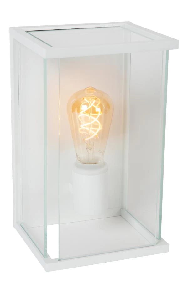 lucide Lucide CLAIRE - Wandlamp Binnen/Buiten - 1xE27 - IP54 - Wit