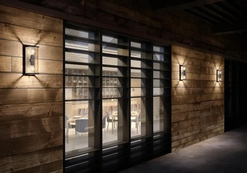 Lucide Lucide CLAIRE - Wandlamp Binnen/Buiten - 2xE27 - IP54 - Antraciet