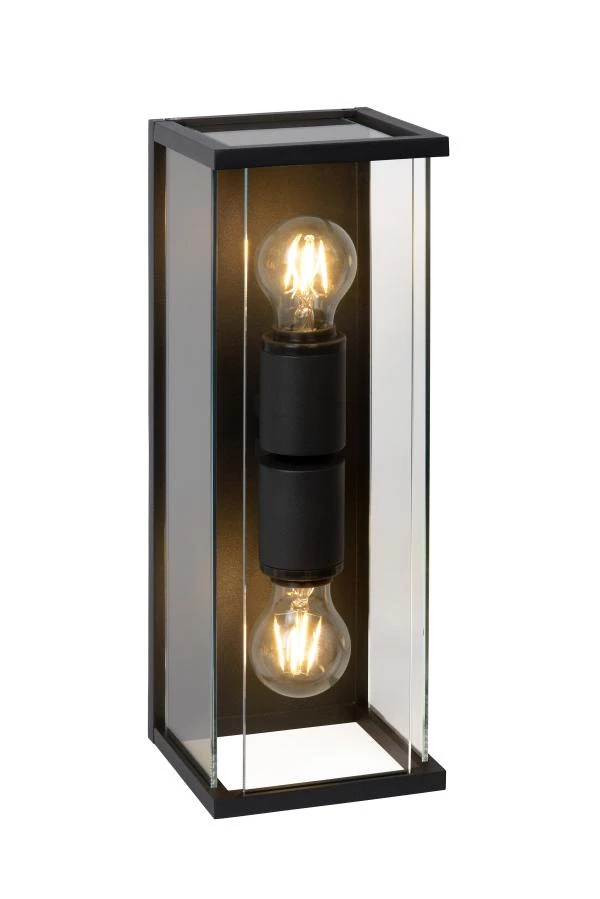 lucide Lucide CLAIRE - Wandlamp Binnen/Buiten - 2xE27 - IP54 - Antraciet