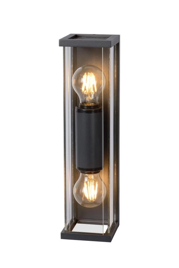lucide Lucide CLAIRE - Wandlamp Binnen/Buiten - 2xE27 - IP54 - Antraciet lucide Lucide CLAIRE - Wandlamp Binnen/Buiten - 2xE27 - IP54 - Antraciet