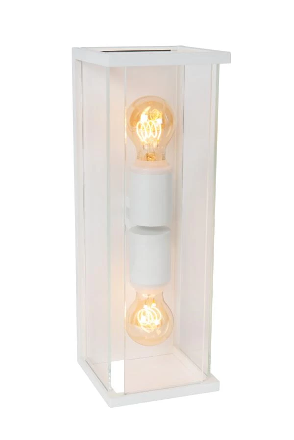 lucide Lucide CLAIRE - Wandlamp Binnen/Buiten - 2xE27 - IP54 - Wit