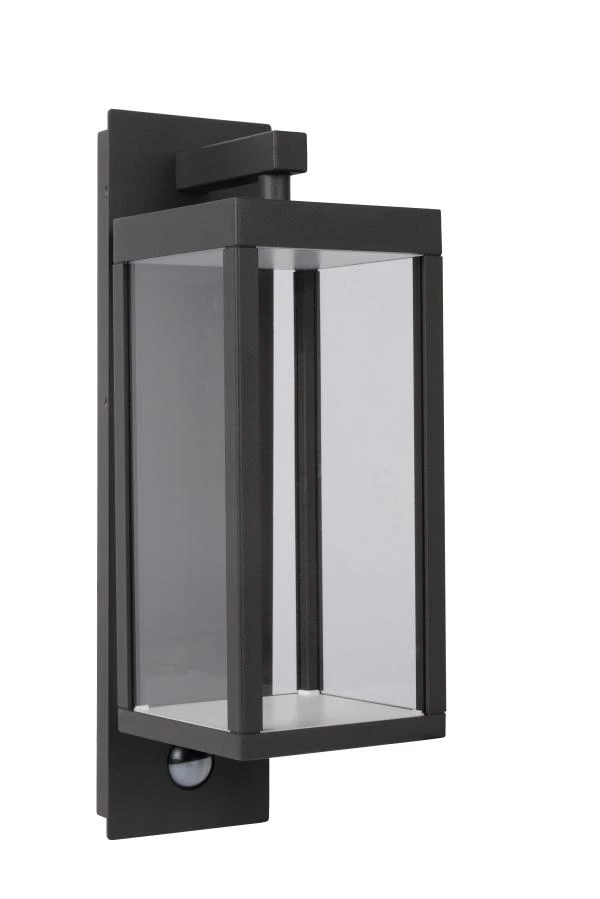 Lucide Lucide CLAIRETTE - Wandlamp Binnen/Buiten - LED - 1x13W 3000K - IP54 - Beweging & Dag/nacht Sensor (uitschakelbaar) - Antraciet