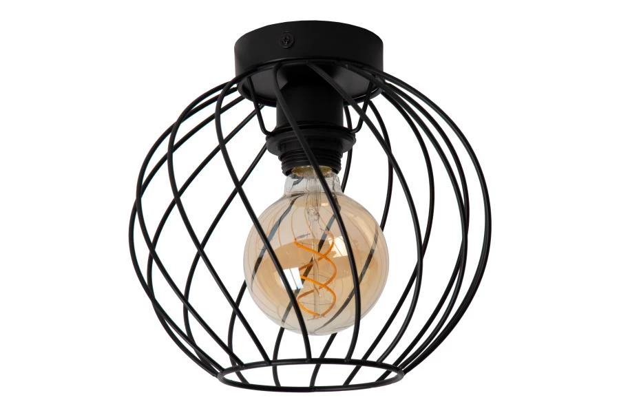 Lucide Lucide DANZA - Plafonnière - Ø 25 Cm - 1xE27 - Zwart