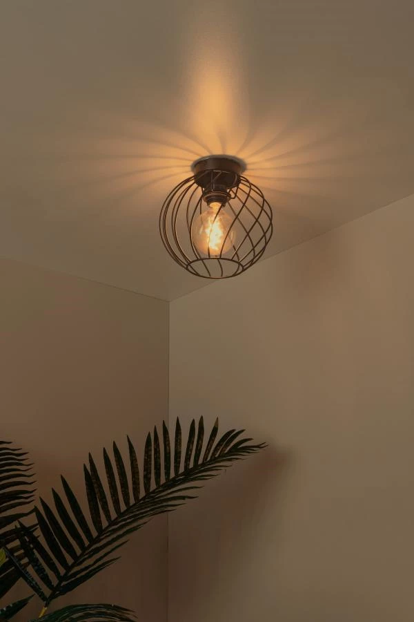 Lucide Lucide DANZA - Plafonnière - Ø 25 Cm - 1xE27 - Zwart