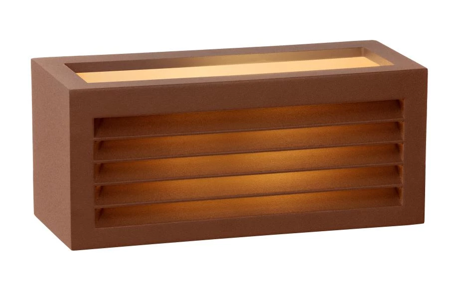 lucide Lucide DIMO - Wandlamp Binnen/Buiten - 1xE27 - IP54 - Roest bruin