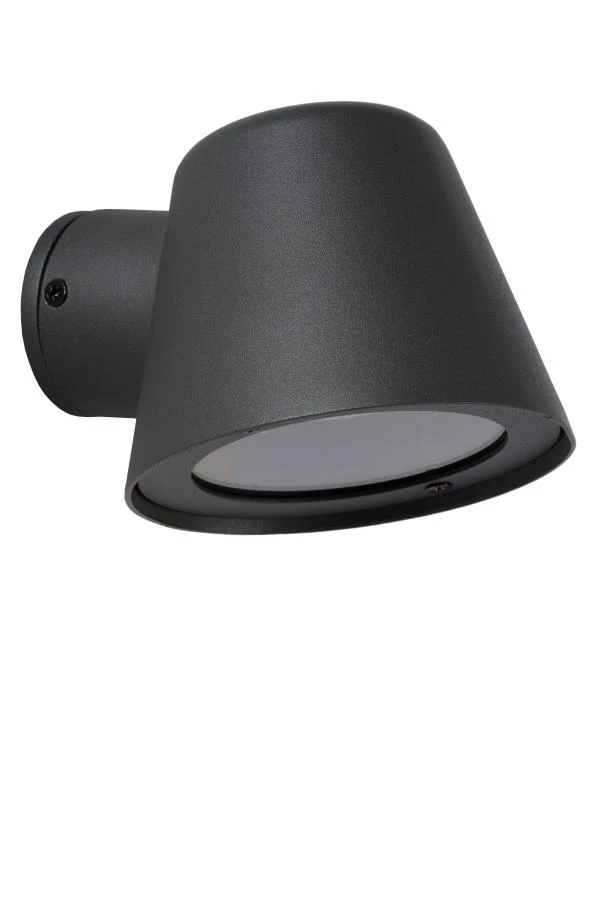 Lucide Lucide DINGO-LED - Wandlamp Binnen/Buiten - LED Dimb. - GU10 - 1x5W 3000K - IP44 - Antraciet