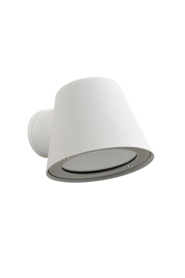 Lucide Lucide DINGO-LED - Wandlamp Binnen/Buiten - LED Dimb. - GU10 - 1x5W 3000K - IP44 - Wit