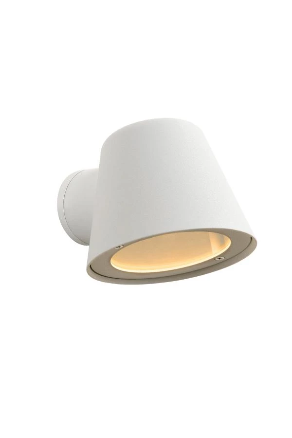 lucide Lucide DINGO-LED - Wandlamp Binnen/Buiten - LED Dimb. - GU10 - 1x5W 3000K - IP44 - Wit