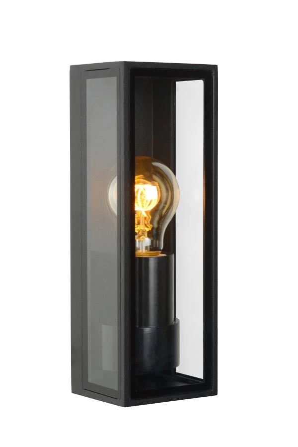 lucide Lucide DUKAN - Wandlamp Binnen/Buiten - 1xE27 - IP65 - Zwart