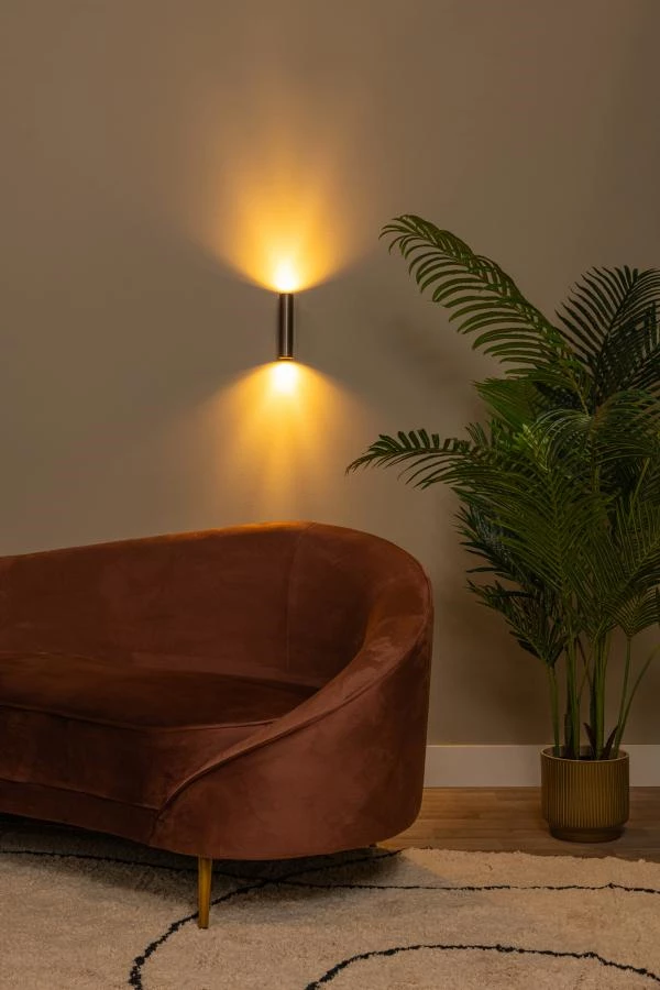 Lucide Lucide DUPLA - Wandspot / Wandlamp - 2xGU10 (MR11) - Roest Bruin