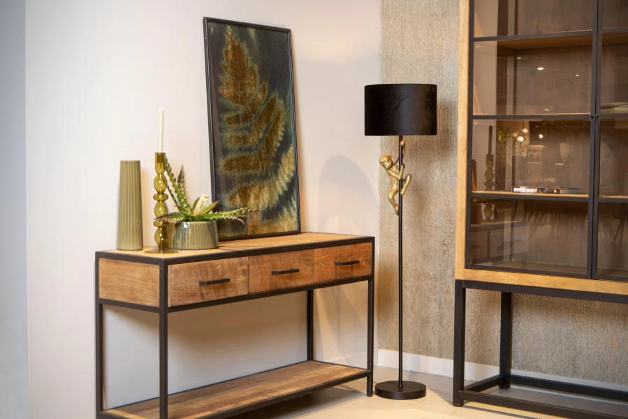 Lucide Lucide EXTRAVAGANZA CHIMP - Vloerlamp - Ø 35 Cm - 1xE27 - Zwart