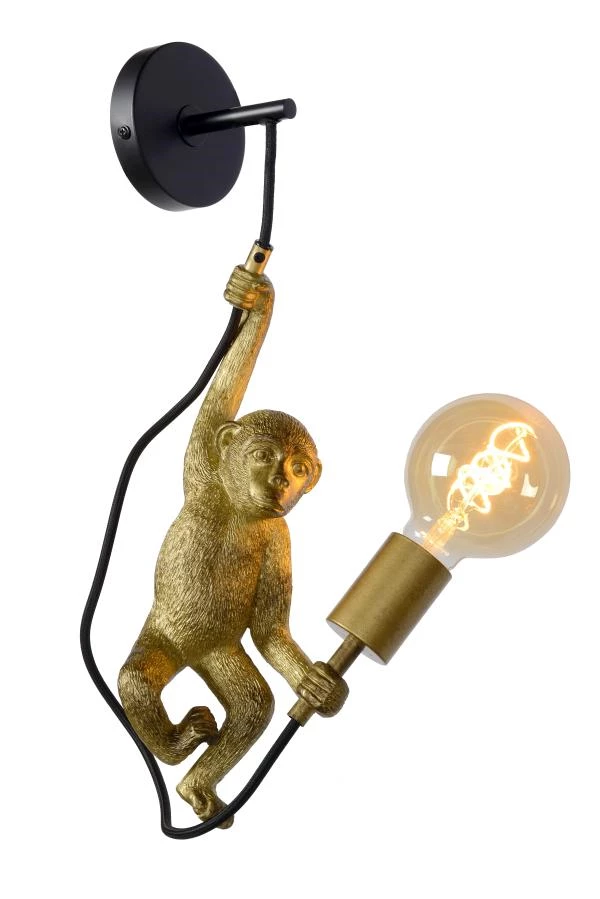 lucide Lucide EXTRAVAGANZA CHIMP - Wandlamp - 1xE27 - Zwart