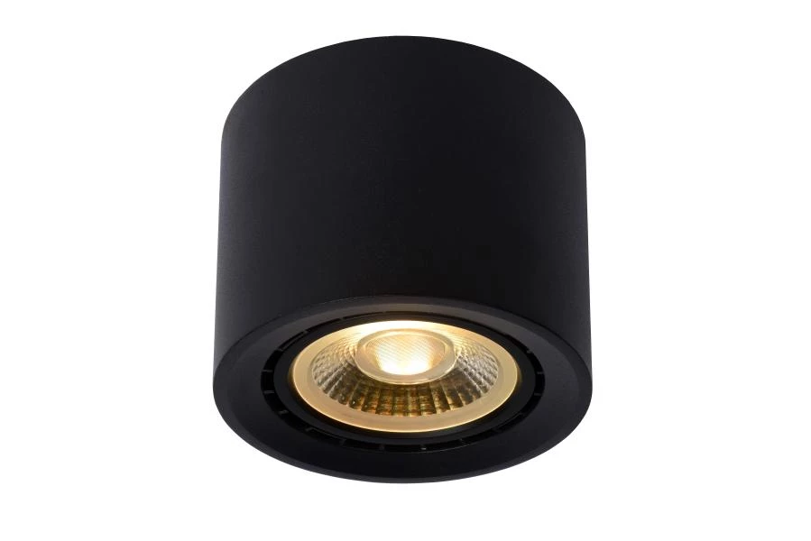 lucide Lucide FEDLER - Plafondspot - Ø 12 cm - LED Dim to warm - GU10 (ES111) - 1x12W 2200K/3000K - Zwart