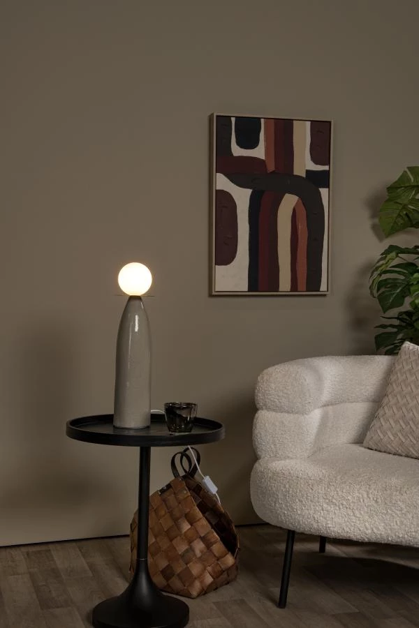 Lucide Lucide FIGARO - Tafellamp - Ø 12 Cm H 48 Cm - 1xG9 - Grijs