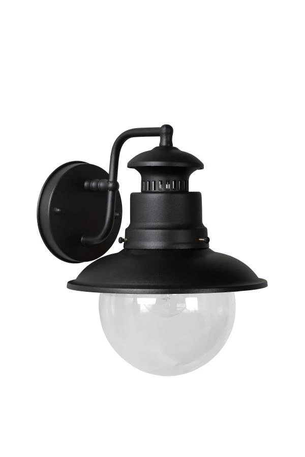 Lucide Lucide FIGO - Wandlamp Binnen/Buiten - Ø 21 5 Cm - 1xE27 - IP44 - Zwart