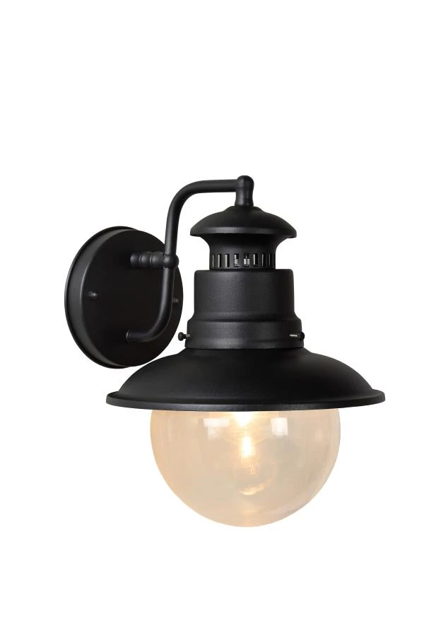lucide Lucide FIGO - Wandlamp Binnen/Buiten - Ø 21 5 cm - 1xE27 - IP44 - Zwart