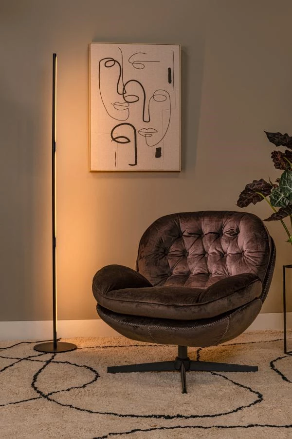 Lucide Lucide FINAN - Vloerlamp - LED 3 StepDim - 1x32W 2700K - Zwart