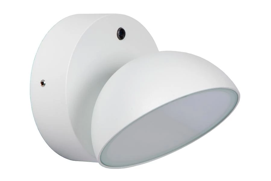 Lucide Lucide FINN - Wandlamp Binnen/Buiten - LED - 1x12W 3000K - IP54 - Dag/nacht Sensor - Wit
