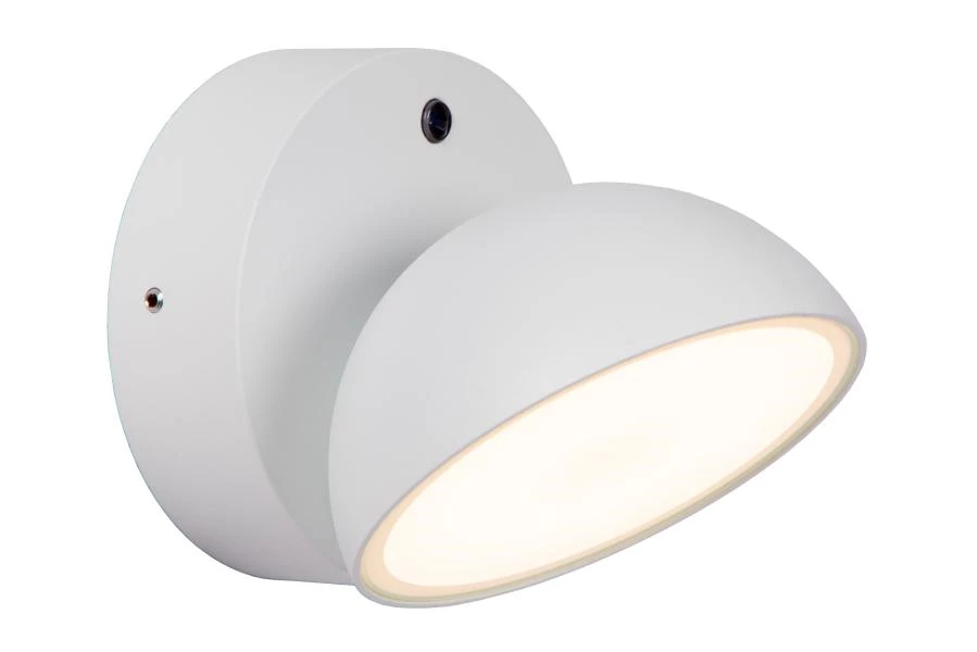 lucide Lucide FINN - Wandlamp Binnen/Buiten - LED - 1x12W 3000K - IP54 - Dag/nacht sensor - Wit