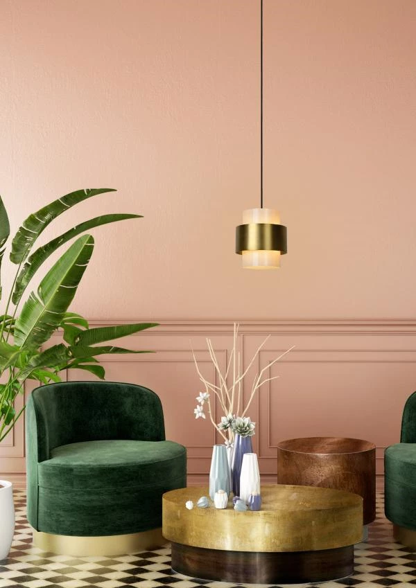 Lucide Lucide FIRMIN - Hanglamp - Ø 20 Cm - 1xE27 - Mat Goud / Messing