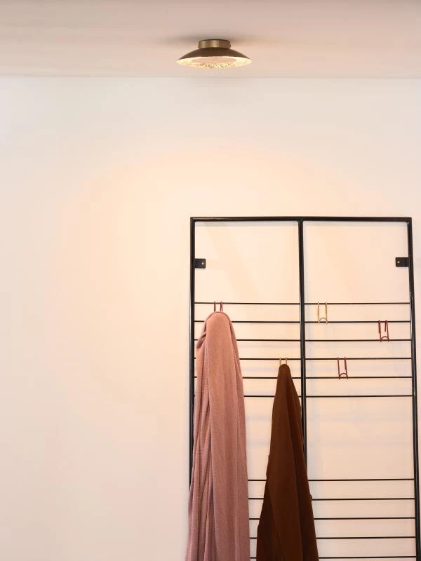 Lucide Lucide FOSKAL - Plafonnière - Ø 21 5 Cm - LED - 1x6W 2700K - Messing