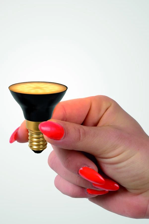 Lucide Lucide G45 - Led Lamp - Ø 4 3 Cm - LED 3 StepDim - E14 - 1x5W 2700K - Zwart