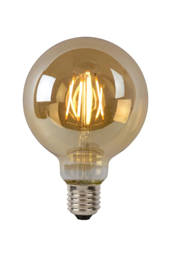 lucide Lucide G95 - Filament lamp - Ø 9 5 cm - LED Dimb. - E27 - 1x5W 2700K - Amber