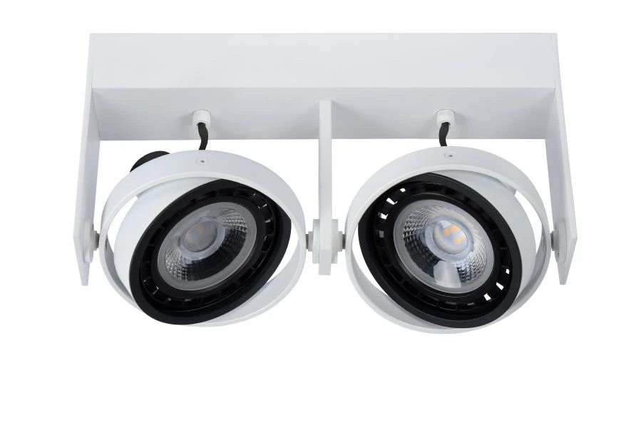 Lucide Lucide GRIFFON - Plafondspot - LED Dim To Warm - GU10 (ES111) - 2x12W 2200K/3000K - Wit