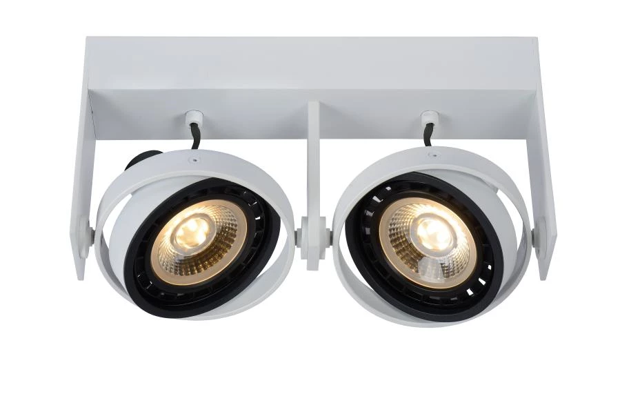 lucide Lucide GRIFFON - Plafondspot - LED Dim to warm - GU10 (ES111) - 2x12W 2200K/3000K - Wit