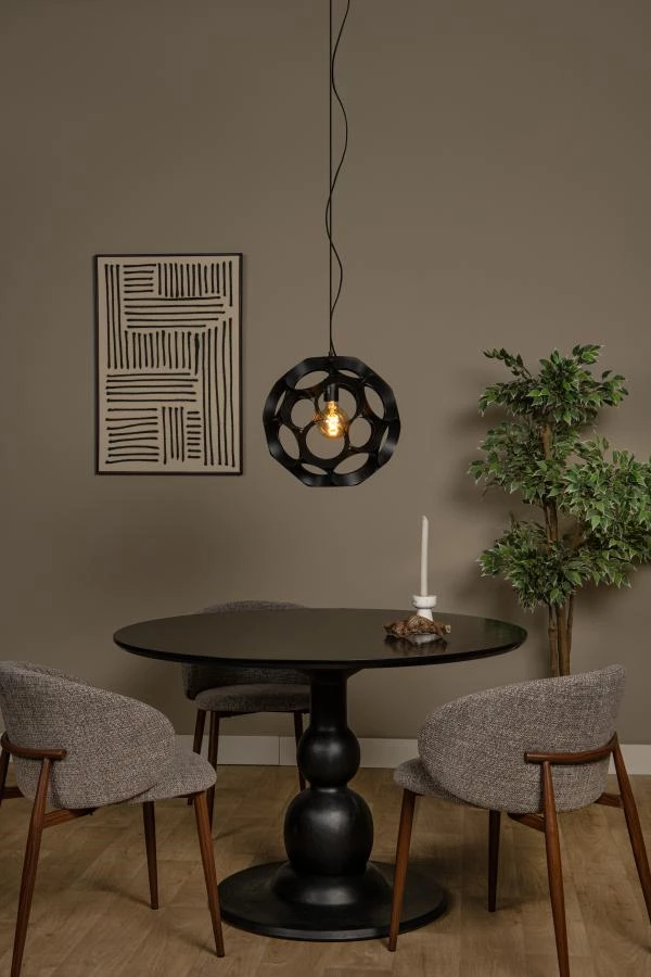 Lucide Lucide HANNELORE - Hanglamp - Ø 40 Cm - 1xE27 - Zwart