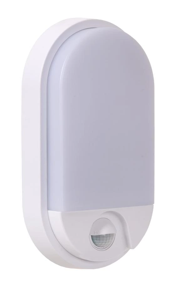 Lucide Lucide HUPS IR - Wandlamp Binnen/Buiten - LED - 1x10W 3000K - IP54 - Beweging & Dag/nacht Sensor - Wit