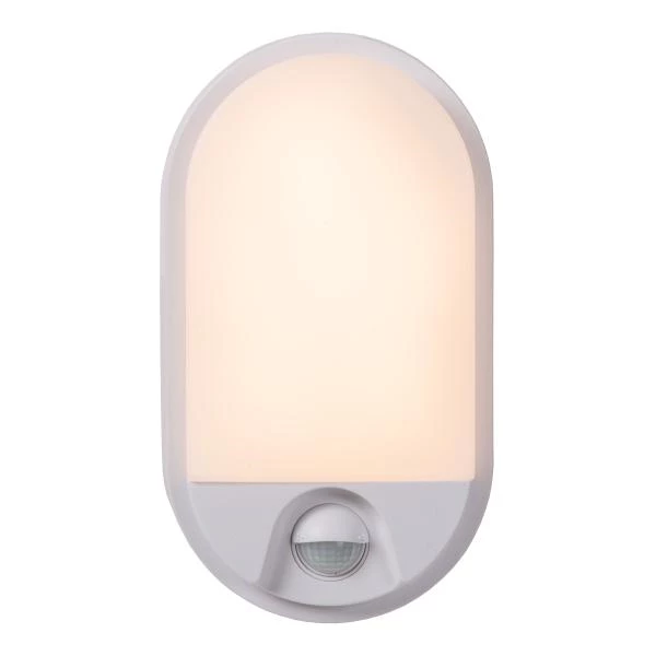 Lucide Lucide HUPS IR - Wandlamp Binnen/Buiten - LED - 1x10W 3000K - IP54 - Beweging & Dag/nacht Sensor - Wit
