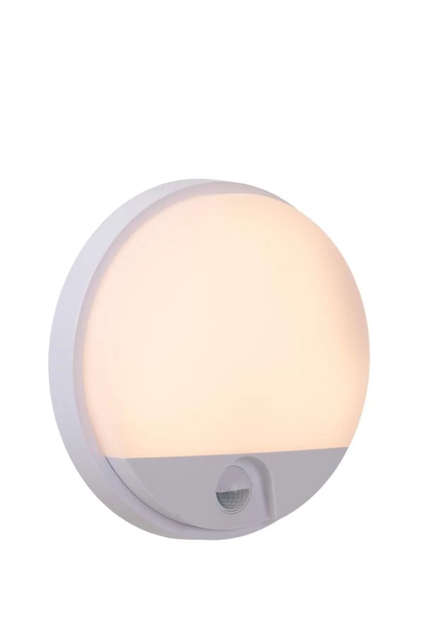 lucide Lucide HUPS IR - Wandlamp Binnen/Buiten - Ø 21 cm - LED - 1x10W 3000K - IP54 - Beweging & dag/nacht sensor - Wit lucide Lucide HUPS IR - Wandlamp Binnen/Buiten - Ø 21 cm - LED - 1x10W 3000K - IP54 - Beweging & dag/nacht sensor - Wit