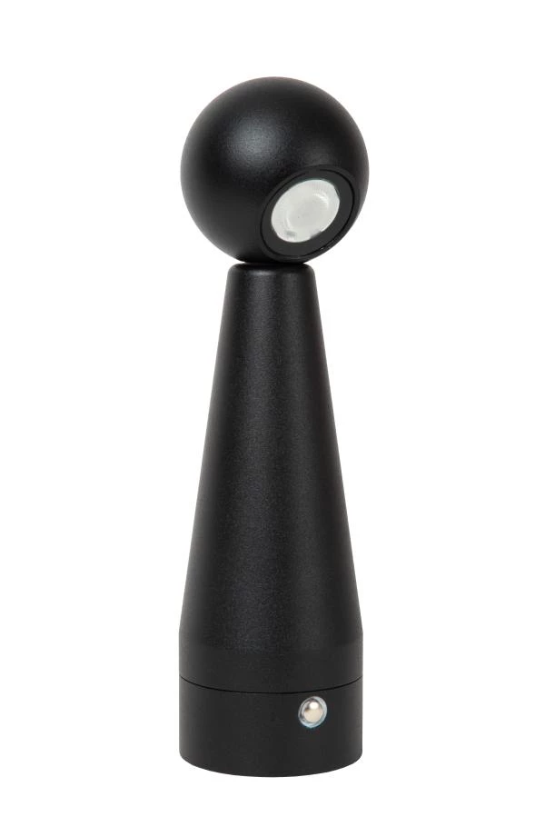 Lucide Lucide IPSOS - Oplaadbare Tafellamp - Accu/Batterij - LED Dim To Warm - 1x3W 3000K/3200K - Zwart