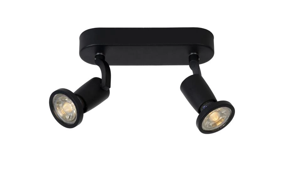 lucide Lucide JASTER-LED - Plafondspot - LED - GU10 - 2x5W 2700K - Zwart