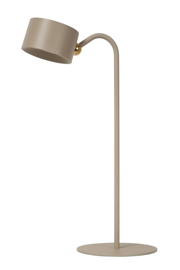 Lucide Lucide JOLAN - Oplaadbare Bureaulamp/Klemlamp/Wandlamp - Accu/Batterij - LED Dim To Warm - 1x3 5W 2700K/5700K - Taupe