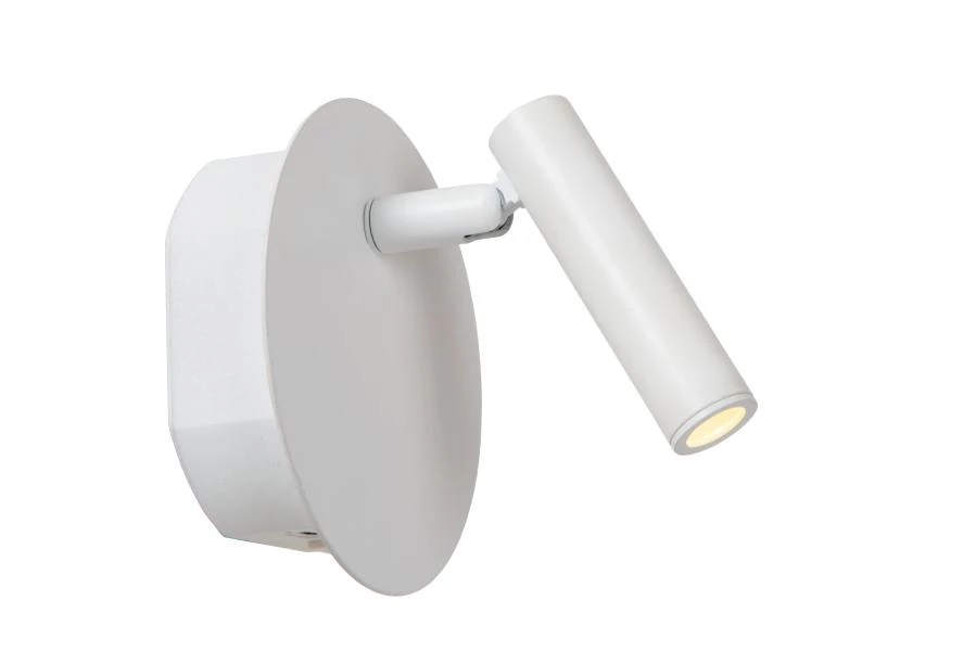 lucide Lucide JOLIJN - Oplaadbare Bedlamp / Wandlamp - Accu/Batterij - Ø 10 2 cm - LED - 1x2W 3000K - Magnetisch - Wit
