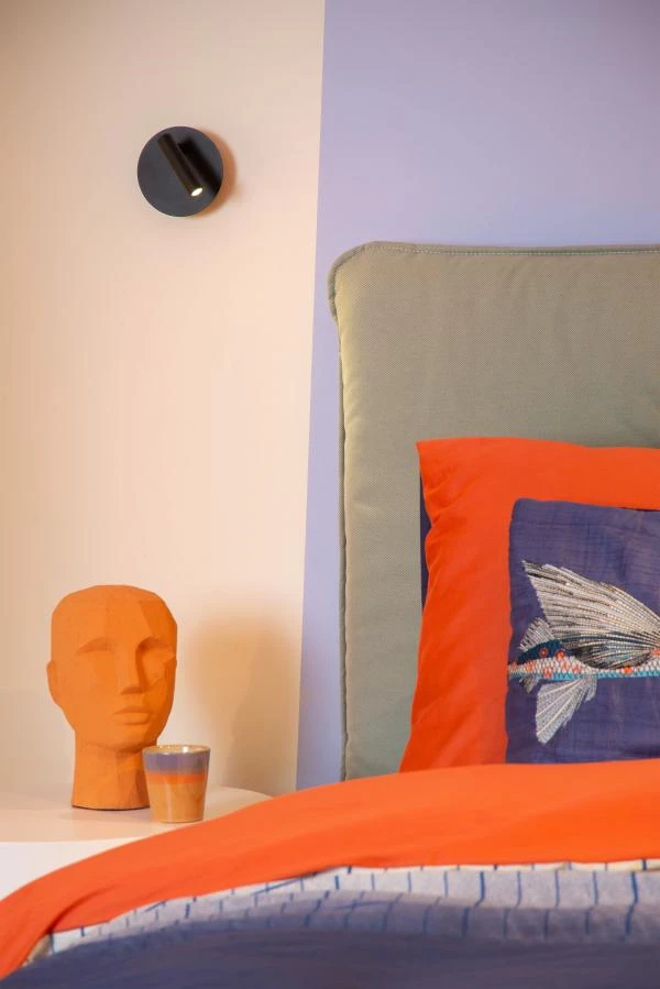 Lucide Lucide JOLIJN - Oplaadbare Bedlamp / Wandlamp - Accu/Batterij - Ø 10 2 Cm - LED - 1x2W 3000K - Magnetisch - Zwart