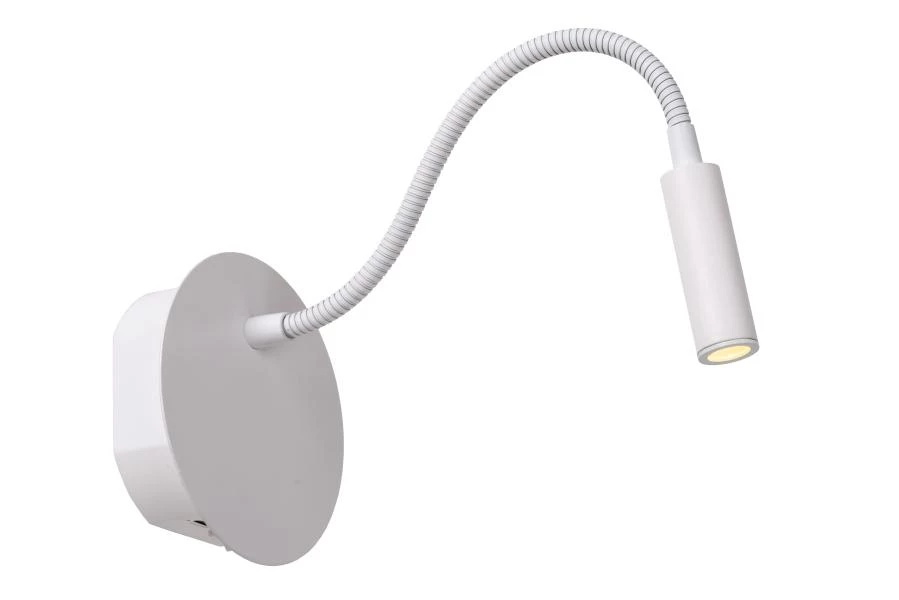 lucide Lucide JOLIJN - Oplaadbare Bedlamp / Wandlamp - Accu/Batterij - Ø 11 cm - LED - 1x2W 3000K - Magnetisch - Wit