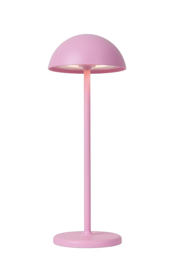 lucide Lucide JOY - Oplaadbare Tafellamp Binnen/Buiten - Accu/Batterij - Ø 12 cm - LED Dimb. - 1x1 5W 3000K - IP54 - Roze