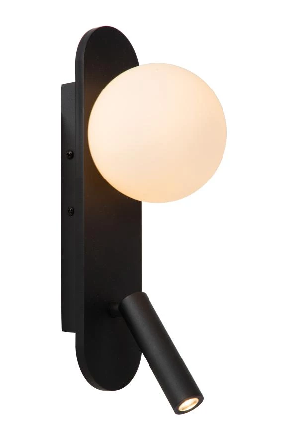 lucide Lucide KELLY - Bedlamp / Wandlamp - LED - 1x3 5W 3000K - Zwart
