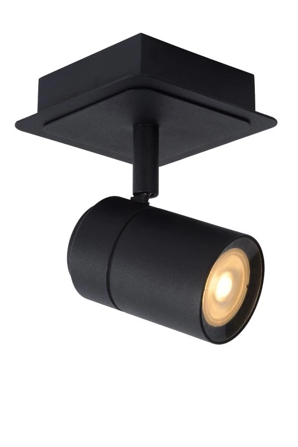 lucide Lucide LENNERT - Plafondspot Badkamer - LED Dimb. - GU10 - 1x5W 3000K - IP44 - Zwart