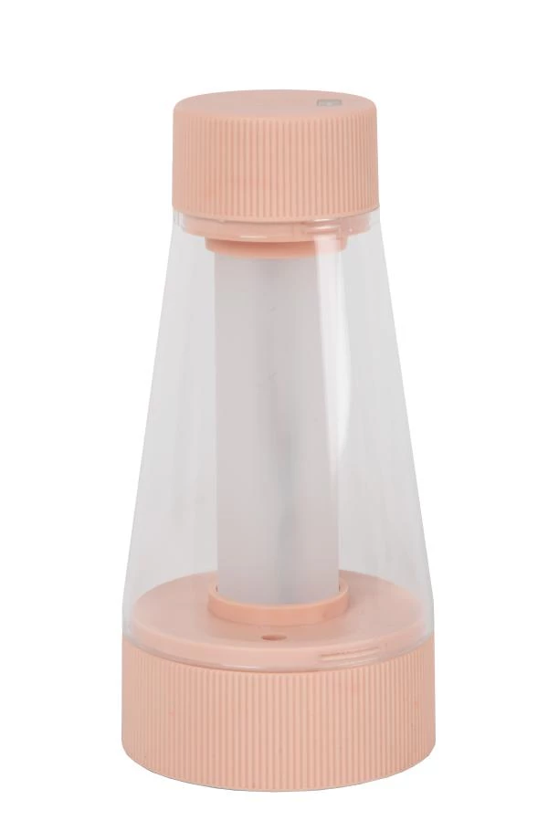 Lucide Lucide LORALI - Oplaadbare Tafellamp Binnen/Buiten - Accu/Batterij - Ø 7 7 Cm - LED Dimb. - 1x1 2W 2600K/3000K - IP44 - Roze