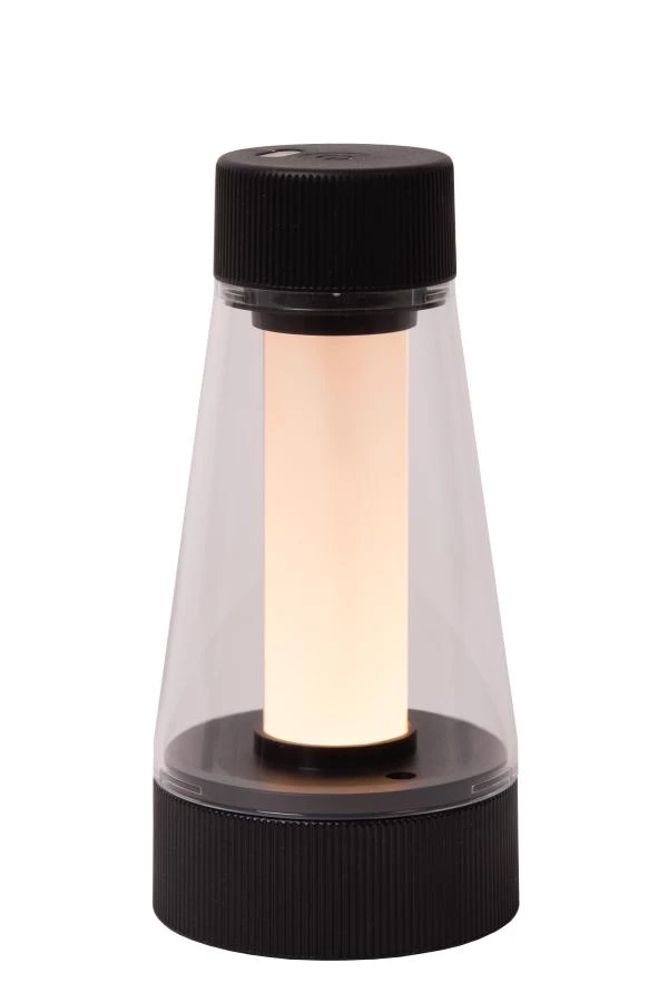 lucide Lucide LORALI - Oplaadbare Tafellamp Binnen/Buiten - Accu/Batterij - Ø 7 7 cm - LED Dimb. - 1x1 2W 2600K/3000K - IP44 - Zwart