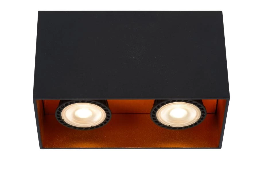 lucide Lucide BIDO - Plafondspot - 2xGU10 - Zwart