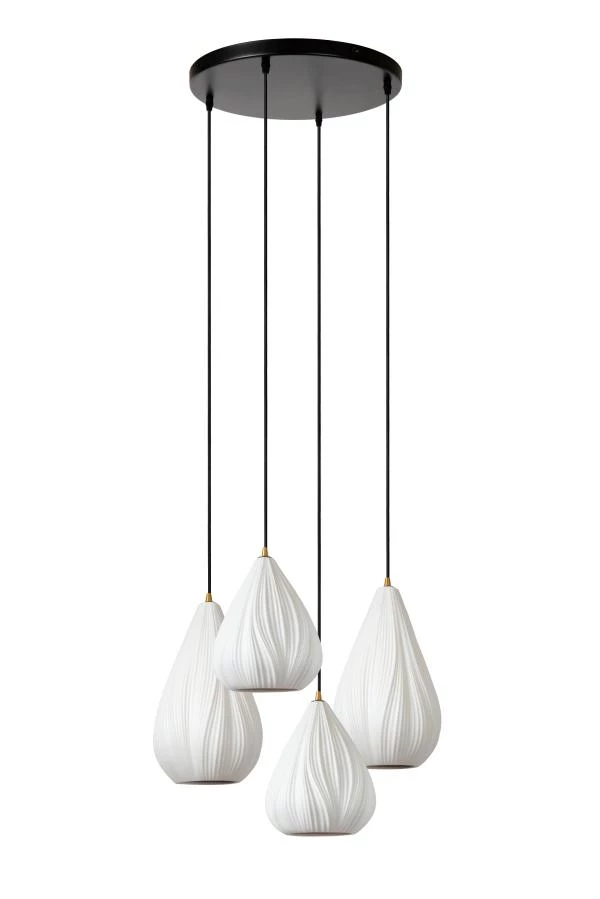 Lucide Lucide CINZIA - Hanglamp - Ø 55 5 Cm - 4xE27 - Wit
