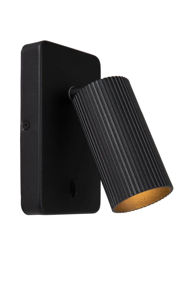 lucide Lucide CLUBS - Bedlamp / Wandlamp - 1xGU10 - Zwart