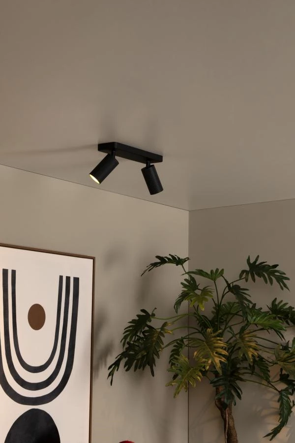 Lucide Lucide CLUBS - Plafondspot - 2xGU10 - Zwart